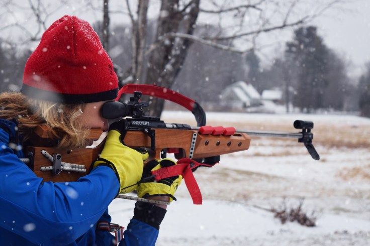 standup shooting close WITH SNOW