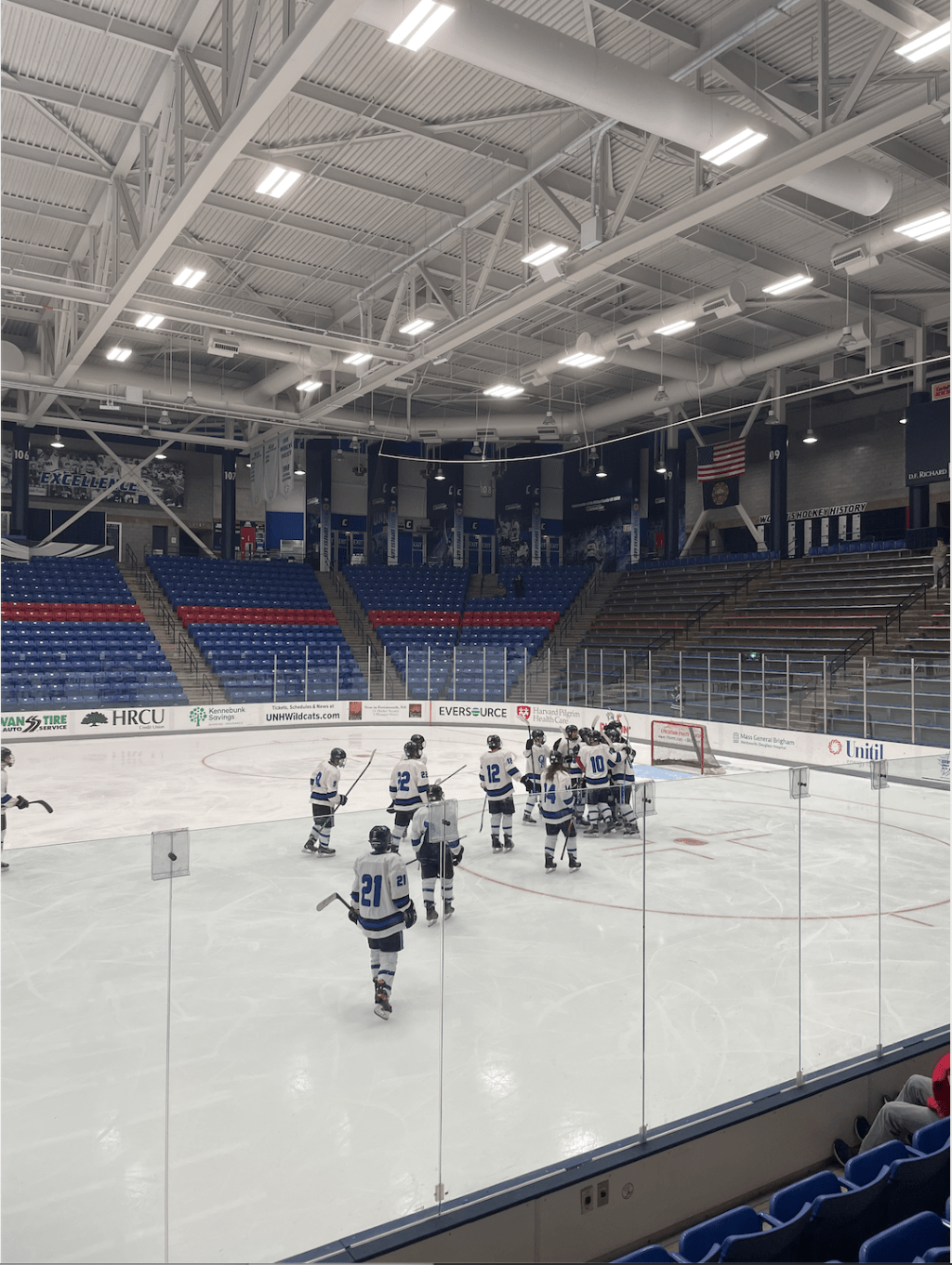 The Oyster River Boys Varsity Ice Hockey Victory Over Portsmouth-Newmarket Team